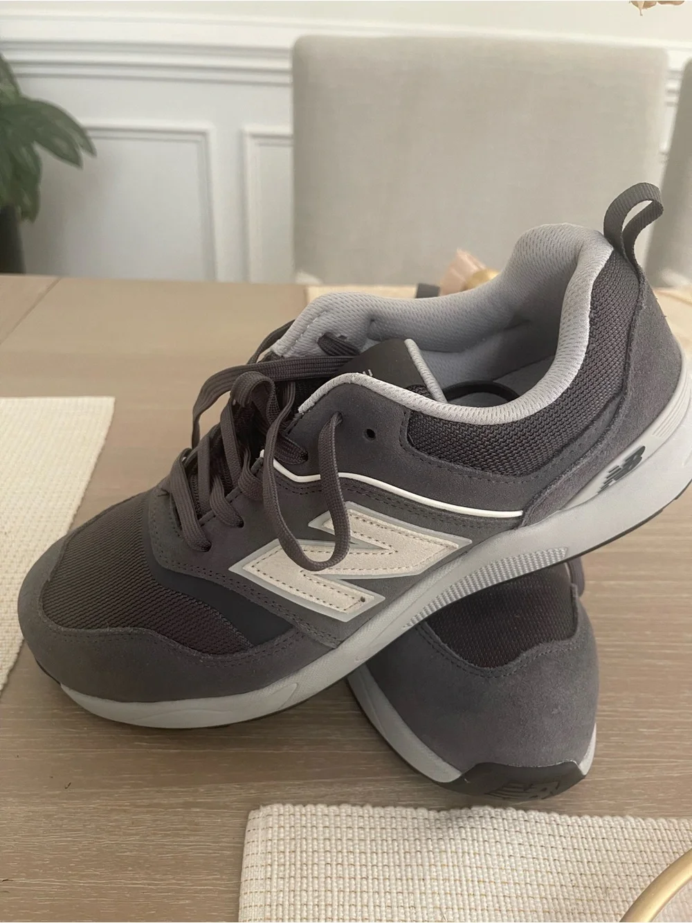 New Balance Men’s Dark Gray Steel Toe Sneakers